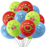 MPS MY PARTY SUPPLIERS® 10pcs Cartoon latex Balloons for Kids Foil Balloons with Cute Characters Balloons for Cartoon Theme Birthday Decoration Supplies (set of 10)