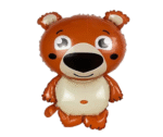 MPS My Party Suppliers foil balloon animals for kids, animal balloon decoration, safari animal foil balloon, jungle theme,farm animal foil balloons (brown bear balloon)