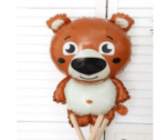 MPS My Party Suppliers foil balloon animals for kids, animal balloon decoration, safari animal foil balloon, jungle theme,farm animal foil balloons (brown bear balloon) - Image 4