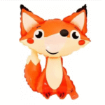 MPS My Party Suppliers foil balloon animals for kids, animal balloon decoration, safari animal foil balloon, jungle theme,farm animal foil balloons (orange fox balloon)