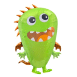 MPS My Party Suppliers foil balloon animals for kids, animal balloon decoration, safari animal foil balloon, jungle theme,farm animal foil balloons (green monster balloon)