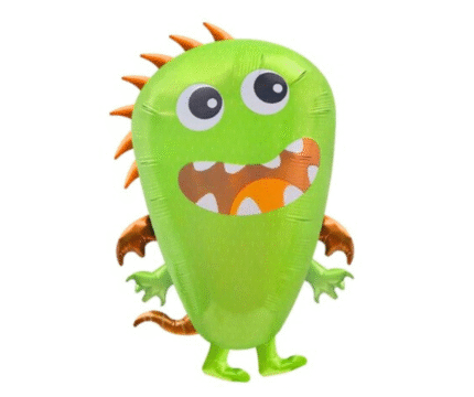 MPS My Party Suppliers foil balloon animals for kids, animal balloon decoration, safari animal foil balloon, jungle theme,farm animal foil balloons (green monster balloon)