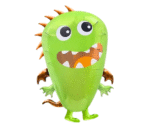 MPS My Party Suppliers foil balloon animals for kids, animal balloon decoration, safari animal foil balloon, jungle theme,farm animal foil balloons (green monster balloon) - Image 4