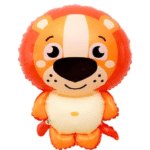 MPS My Party Suppliers foil balloon animals for kids, animal balloon decoration, safari animal foil balloon, jungle theme,farm animal foil balloons (yellow lion balloon)