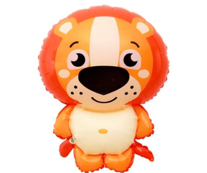 MPS My Party Suppliers foil balloon animals for kids, animal balloon decoration, safari animal foil balloon, jungle theme,farm animal foil balloons (yellow lion balloon) - Image 1