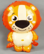 MPS My Party Suppliers foil balloon animals for kids, animal balloon decoration, safari animal foil balloon, jungle theme,farm animal foil balloons (yellow lion balloon) - Image 4