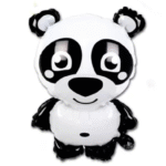 MPS My Party Suppliers foil balloon animals for kids, animal balloon decoration, safari animal foil balloon, jungle theme,farm animal foil balloons (white-black panda balloon)
