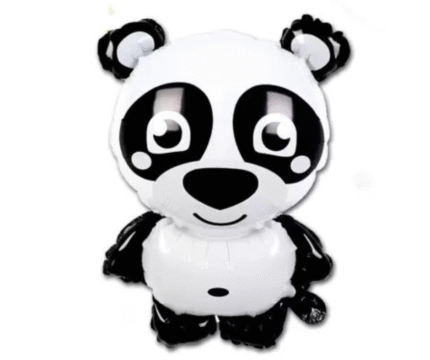 MPS My Party Suppliers foil balloon animals for kids, animal balloon decoration, safari animal foil balloon, jungle theme,farm animal foil balloons (white-black panda balloon)