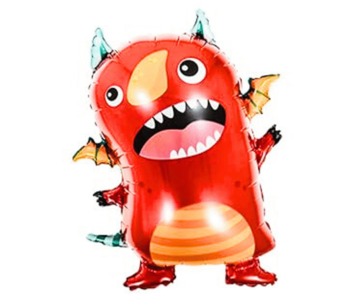 MPS My Party Suppliers foil balloon animals for kids, animal balloon decoration, safari animal foil balloon, jungle theme,farm animal foil balloons (red monster) - Image 1