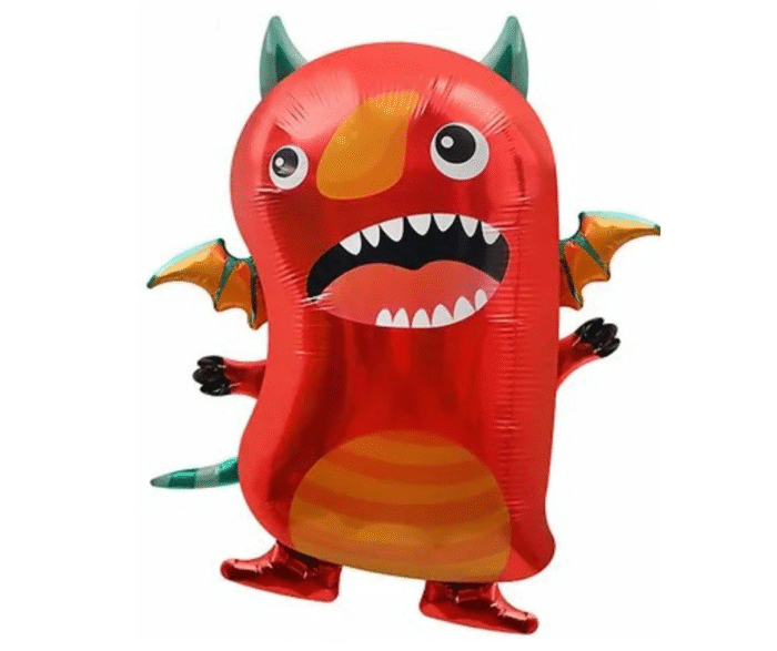 MPS My Party Suppliers foil balloon animals for kids, animal balloon decoration, safari animal foil balloon, jungle theme,farm animal foil balloons (red monster) - Image 3