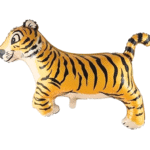 MPS My Party Suppliers foil balloon animals for kids, animal balloon decoration, safari animal foil balloon, jungle theme,farm animal foil balloons (yellow tiger)