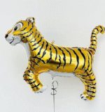 MPS My Party Suppliers foil balloon animals for kids, animal balloon decoration, safari animal foil balloon, jungle theme,farm animal foil balloons (yellow tiger) - Image 2