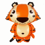 MPS My Party Suppliers foil balloon animals for kids, animal balloon decoration, safari animal foil balloon, jungle theme,farm animal foil balloons (orange - black tiger)