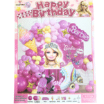 MPS My Party Suppliers 82pcs Barbie Theme Balloons kit, Princess Theme Party, Balloons girls Party Decoration, Barbie Balloon Set for girls, Barbie doll Princess banner, princess theme decoration