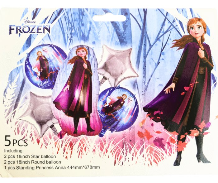 MPS My Party Suppliers Set of 5 Frozen Theme Foil Balloon for Birthday Decoration, princess Theme Party, Frozen Princess Gift Ideas for Girls, Cartoon Foil Balloon, Gift Item, Elsa Anna balloons - Image 4