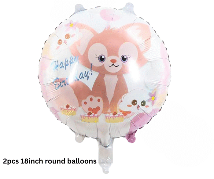 MPS My Party Suppliers Set of 5 cute kitten foil balloon, pink cat birthday Balloons, cute animal foil balloons decor, jungle theme, pink star balloon, cat balloons, cat theme balloon, balloon kitten - Image 5