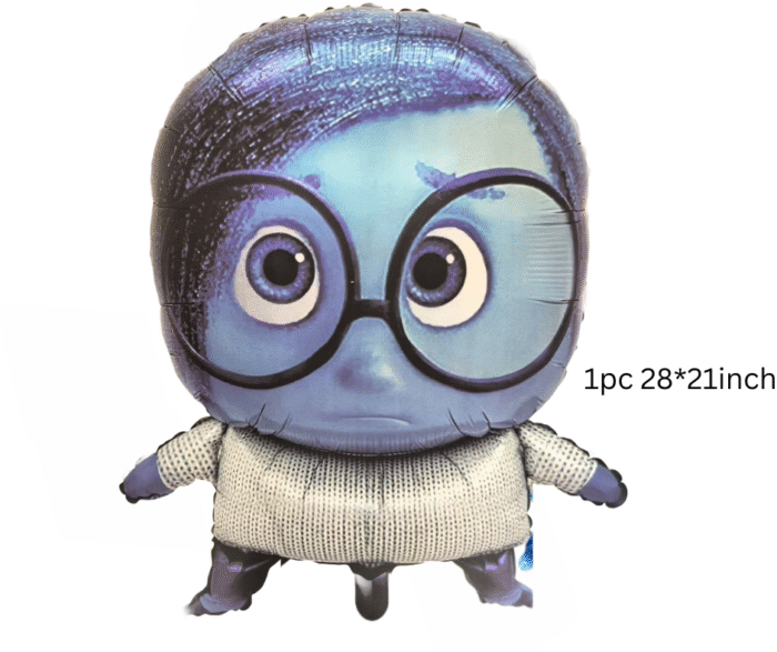 MPS My Party Suppliers Set of 5 blue animation sad girl Foil Balloon, animation Theme Party, Balloons kids Party Decoration, Cartoon Foil Balloon, blue star balloons, animation foil balloon decoration - Image 2