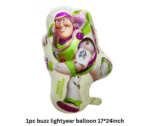 MPS My Party Suppliers Set of 5 Buzz Lightyear Foil Balloon, superhero Balloon, space action figure foil balloon, action hero Theme birthday decor, Balloons for kids, Cartoon Balloon, star balloon - Image 2