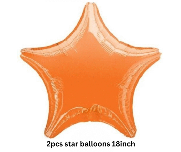 MPS My Party Suppliers Set of 5 Mr. Wolf foil balloon, gray wolf birthday Balloons, cute animal foil balloons decor, jungle theme, orange star balloon, wolf balloons, the bad guys theme balloon - Image 6