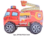 MPS My Party Suppliers 1pc 24 * 18.5 * 15.4inch Self standing Fire truck Engine foil balloon, truck theme, construction vehicle theme. fire truck balloon, red foil balloon, construction balloon ideas - Image 6