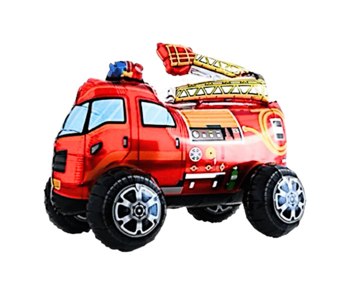 MPS My Party Suppliers 1pc 24 * 18.5 * 15.4inch Self standing Fire truck Engine foil balloon, truck theme, construction vehicle theme. fire truck balloon, red foil balloon, construction balloon ideas - Image 4