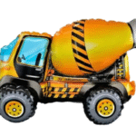 MPS My Party Suppliers 1pc 25.3*17.3*12.6inch Self standing Cement mixer foil balloon, truck theme, construction vehicle theme. Concrete Mixer Truck balloon, yellow foil balloon, foil balloon ideas
