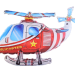 MPS My Party Suppliers 1pc 32.3*20*11.8inch Self standing Red Helicopter foil balloon, flying balloon, helicopter balloon foil balloon aeroplane, helicopter balloon decoration ideas, aviation theme