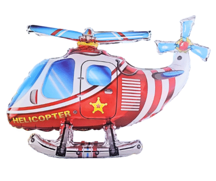 MPS My Party Suppliers 1pc 32.3*20*11.8inch Self standing Red Helicopter foil balloon, flying balloon, helicopter balloon foil balloon aeroplane, helicopter balloon decoration ideas, aviation theme