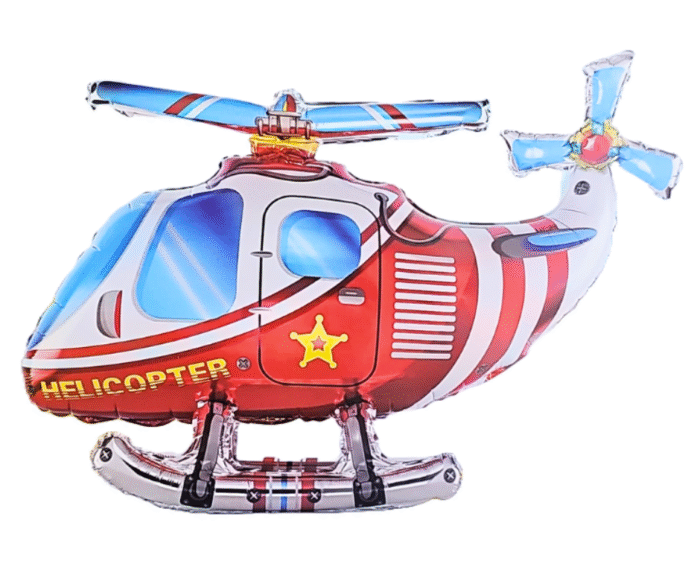 Candle Holder - 2024-11-19T123709.425 MPS My Party Suppliers 1pc 32.3*20*11.8inch Self standing Red Helicopter foil balloon, flying balloon, helicopter balloon foil balloon aeroplane, helicopter balloon decoration ideas, aviation theme - Image 1
