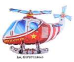 MPS My Party Suppliers 1pc 32.3*20*11.8inch Self standing Red Helicopter foil balloon, flying balloon, helicopter balloon foil balloon aeroplane, helicopter balloon decoration ideas, aviation theme - Image 7