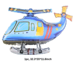 MPS My Party Suppliers 1pc 32.3*20*11.8inch Self standing blue Helicopter foil balloon, flying balloon, helicopter balloon foil balloon aeroplane, helicopter balloon decoration ideas, aviation theme - Image 5