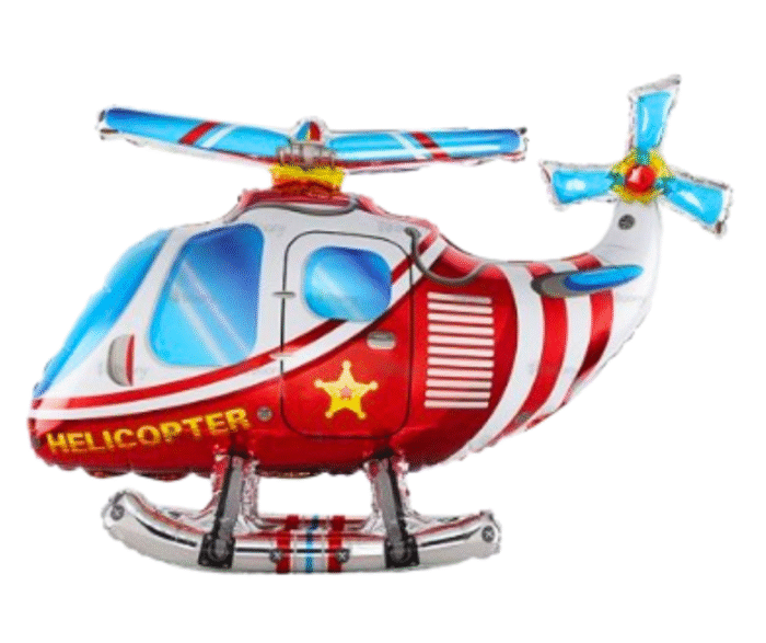 MPS My Party Suppliers 1pc 32.3*20*11.8inch Self standing Red Helicopter foil balloon, flying balloon, helicopter balloon foil balloon aeroplane, helicopter balloon decoration ideas, aviation theme - Image 4