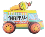 MPS My Party Suppliers 1pc 24.8 * 19.7 * 15.7inch Self standing Ice cream truck foil balloon Icecream balloon Truck Vehicle theme Transport theme foil balloons - Image 5