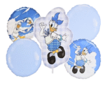 MPS My Party Suppliers Beautiful Combo Set of 5 Daisy Duck Foil Balloons for birthday decoration, Baby Shower, blue round balloons, Donald duck balloon