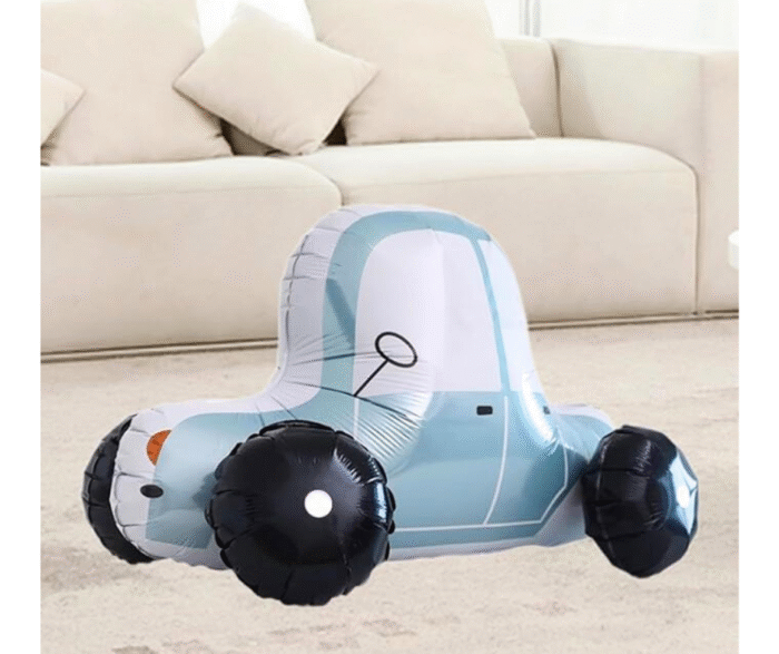 MPS My Party Suppliers 1pc 28.4 * 16.5 * 16.9inch Self standing blue car foil balloon, vehicle theme birthday balloon decoration, transportation themed birthday supplies - Image 6