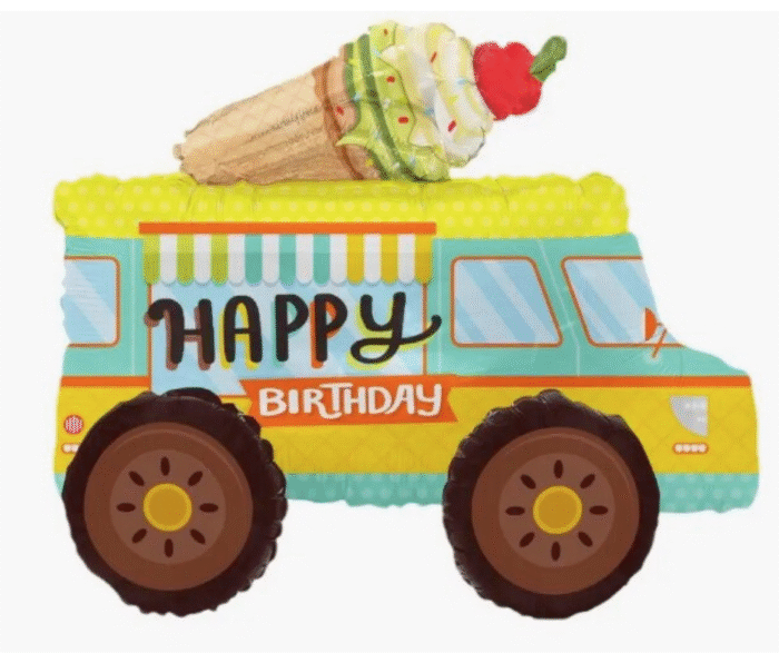 MPS My Party Suppliers 1pc 24.8 * 19.7 * 15.7inch Self standing Ice cream truck foil balloon Icecream balloon Truck Vehicle theme Transport theme foil balloons - Image 6