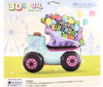 MPS MY PARTY SUPPLIERS® 1pc 22 * 19.7 * 14.2inch Self standing Birthday Candy truck foil balloon for kids, Truck theme, construction theme Transport theme birthday decoration - Image 4