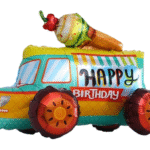 MPS My Party Suppliers 1pc 24.8 * 19.7 * 15.7inch Self standing Ice cream truck foil balloon Icecream balloon Truck Vehicle theme Transport theme foil balloons