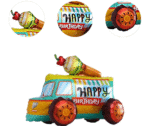 MPS My Party Suppliers 1pc 24.8 * 19.7 * 15.7inch Self standing Ice cream truck foil balloon Icecream balloon Truck Vehicle theme Transport theme foil balloons - Image 8