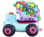 MPS MY PARTY SUPPLIERS® 1pc 22 * 19.7 * 14.2inch Self standing Birthday Candy truck foil balloon for kids, Truck theme, construction theme Transport theme birthday decoration - Image 6