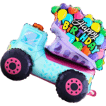 MPS MY PARTY SUPPLIERS® 1pc 22 * 19.7 * 14.2inch Self standing Birthday Candy truck foil balloon for kids, Truck theme, construction theme Transport theme birthday decoration