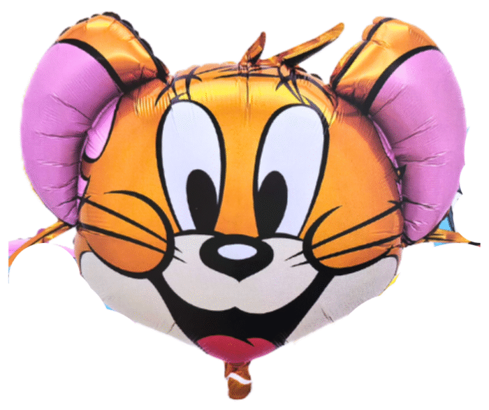 MPS MY PARTY SUPPLIERS® Set of 5 Tom and Jerry theme Decoration balloons, Cartoon theme foil balloons, mouse cat balloon, Tom Jerry Balloons, yellow golden star Balloons, Jerry with Tom Balloons - Image 5