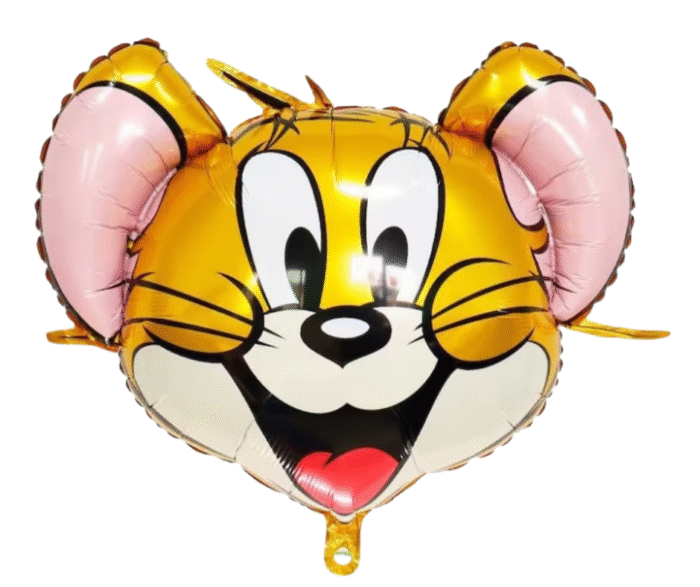 MPS MY PARTY SUPPLIERS® Set of 5 Tom and Jerry theme Decoration balloons, Cartoon theme foil balloons, mouse cat balloon, Tom Jerry Balloons, yellow golden star Balloons, Jerry with Tom Balloons - Image 2