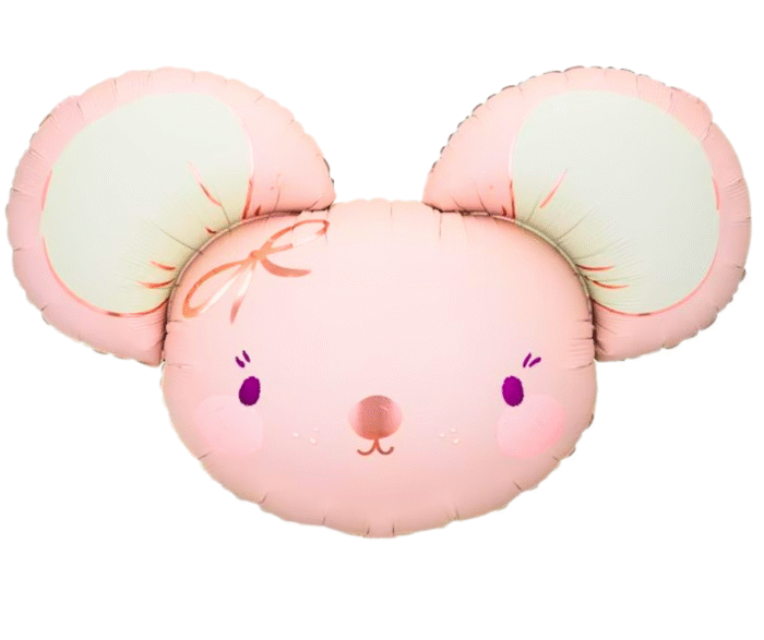 MPS MY PARTY SUPPLIERS® 1pc 27inch mouse face foil balloon, animal balloons for kids, animal face balloon, animal foil balloons, animal head balloon, safari animal balloon, jungle theme decoration - Image 4