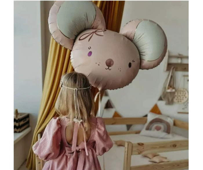 MPS MY PARTY SUPPLIERS® 1pc 27inch mouse face foil balloon, animal balloons for kids, animal face balloon, animal foil balloons, animal head balloon, safari animal balloon, jungle theme decoration - Image 5