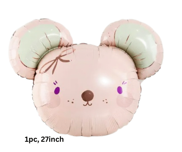 MPS MY PARTY SUPPLIERS® 1pc 27inch mouse face foil balloon, animal balloons for kids, animal face balloon, animal foil balloons, animal head balloon, safari animal balloon, jungle theme decoration - Image 8