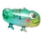 MPS MY PARTY SUPPLIERS® Set of 5 cute chameleon foil balloon, chameleon birthday Balloons, reptiles animal balloons, green star balloons, chameleon shape balloons, tropical animal theme balloon - Image 8