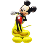 4D Self Standing 118cm Cartoon Balloons, Mickey Mouse Theme Foil Balloons for Boys & Girls Birthday Supplies Decorations, Minnie Mickey Theme Birthday, Party Decorations