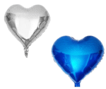 MPS MY PARTY SUPPLIERS® Set of 5 Frozen foil balloons, Princess themed party supplies, Blue silver heart foil balloons, Princess Balloons for decoration, balloons girls party (blue) - Image 3