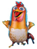 MPS MY PARTY SUPPLIERS® Set of 5 Hen foil balloon, farm animal balloons, farm theme birthday décor, jungle theme birthday decoration, blue star balloons, farm animals theme birthday decoration - Image 5